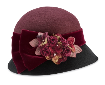 herlipto❤️Velvet Tule Ribbon Cloche Hat herlipto Velvet Tule Ribbon Cloche Hat - 帽子オンライン ショップ